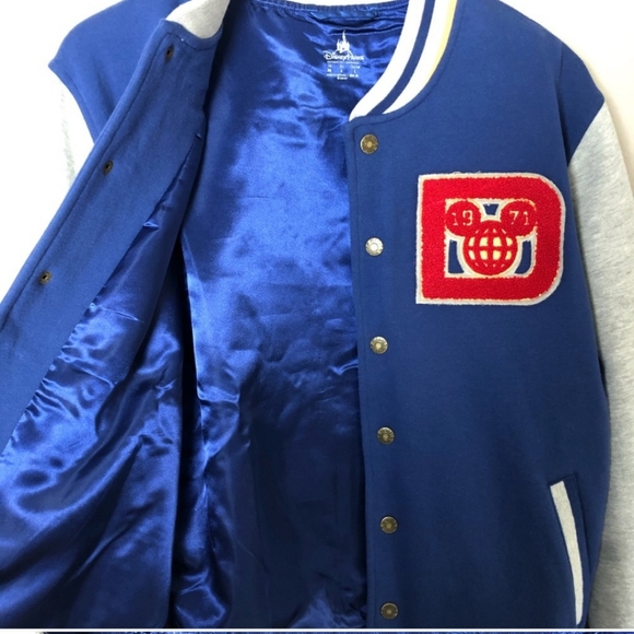 NWT Disney Letterman Jacket Varsity Blue - Picture 5 of 7